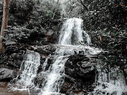 This multi=level waterfall is stunning and a must-see in Gatlinburg!