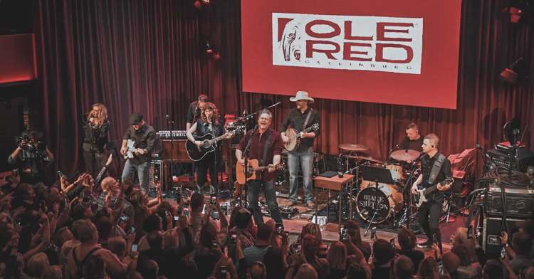 Performers playing on stage at the Ole Red