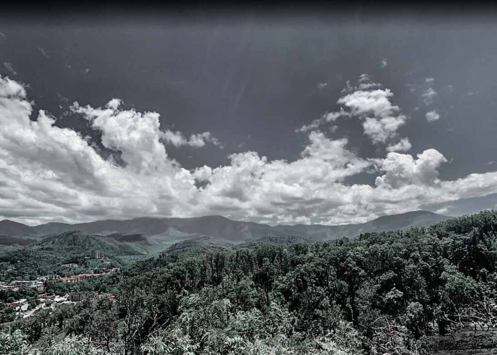 Instagram Locations in Gatlinburg this is a grand overlook of the mountains and town of Gatlinburg