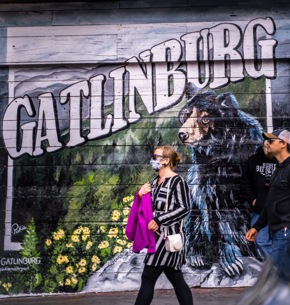 Gatlinburg Mural Along The Main Strip In Downtown