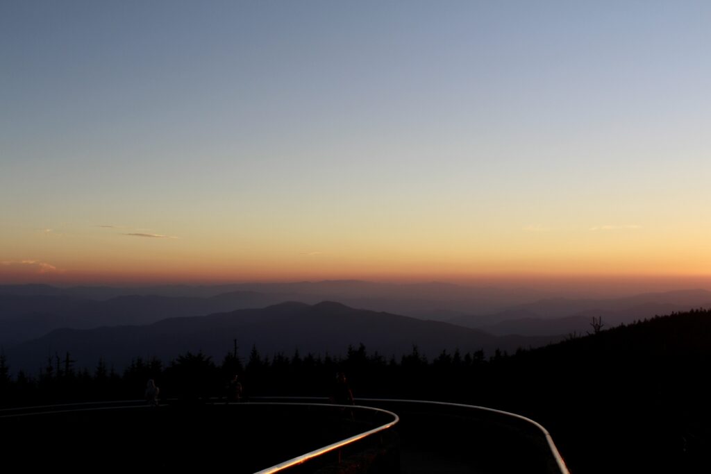 Clingmans Dome Overlooking The Mountains