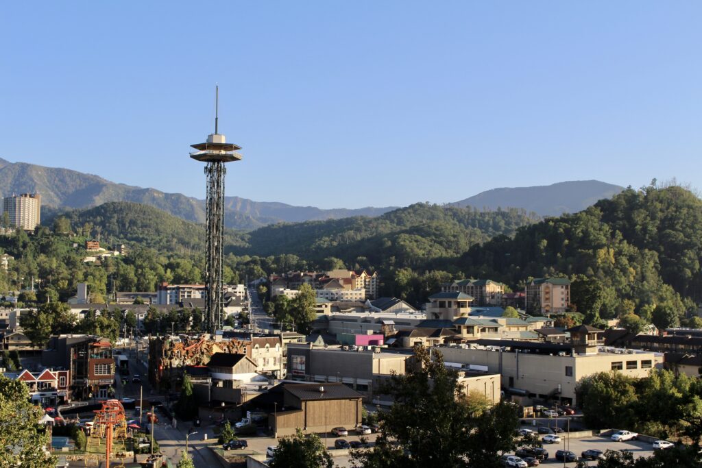 Gatlinburg Skylift Park Looks Over Downtown Gatlinburg