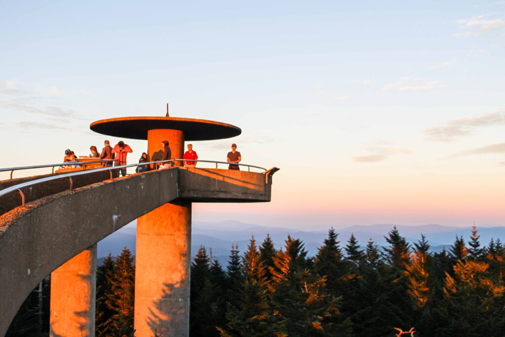Clingmans Dome Summit During Sunset In The Smokies