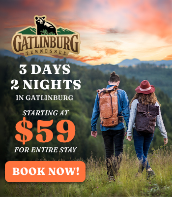 Gatlinburg 3 days 2 nights for $59 in the Great Smoky Mountains