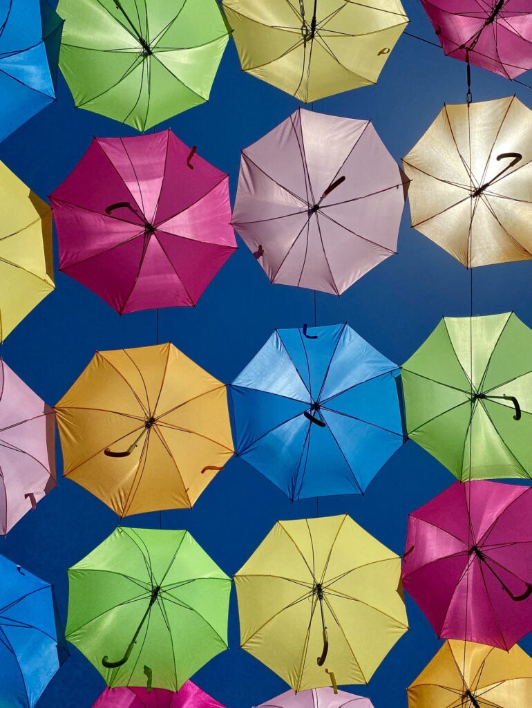 The famous Umbrellas that are set up in this magical theme park